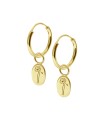 Poppy Birth Flower Silver Hoop Earring Charms HO-2702